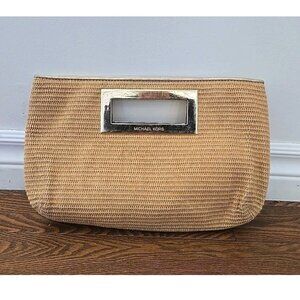 Michael Kors Berkley Handle woven clutch